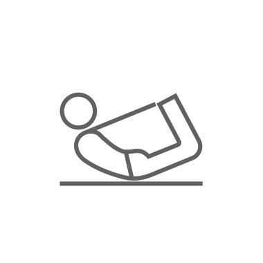 Adam pratik yoga satırı simgesi.