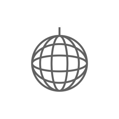 Disko topu çizgisi simgesi.