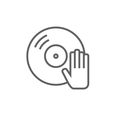 DJ el satırı simgesi ile disk.