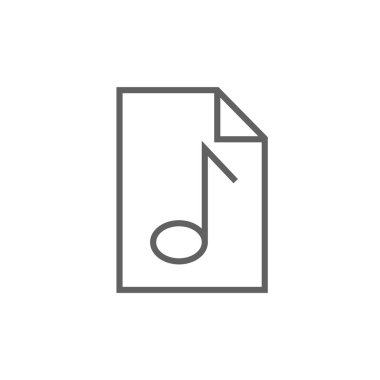 Müzik Not sayfası satırı simgesi üzerinde çizilmiş.