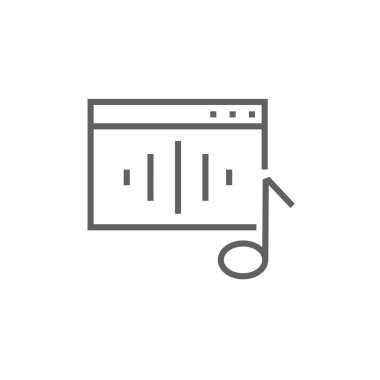 Radyo çizgisi simgesi.