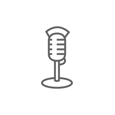 Retro mikrofon hattı simgesi.