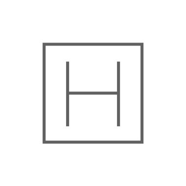 Hastane işareti satırı simgesi.