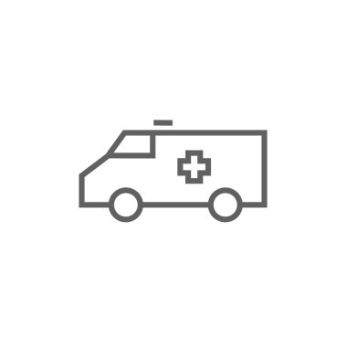 Ambulans otomobil hattı simgesi.