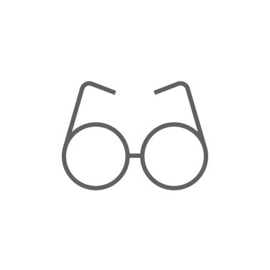 Gözlük çizgisi simgesi.