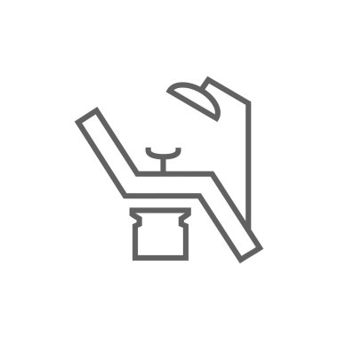 Dental chair line icon. clipart