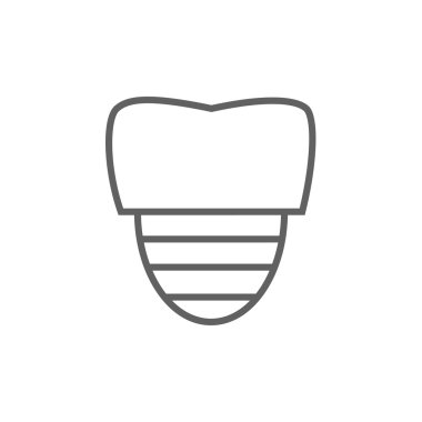 Diş implantı satırı simgesi.