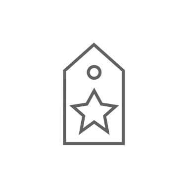 Yıldız satırı simgesi ile etiket.