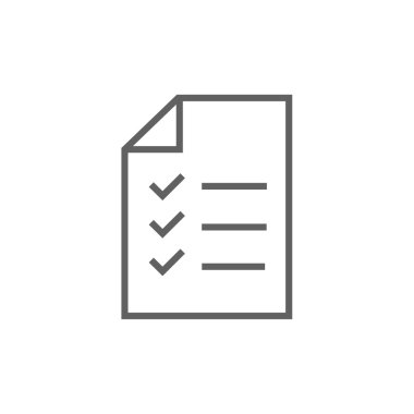 Alışveriş listesi satır simgesi.