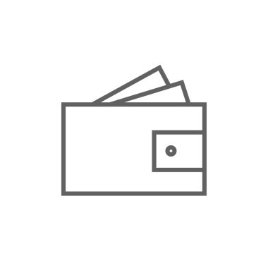 M-cüzdan ile para satırı simgesi.