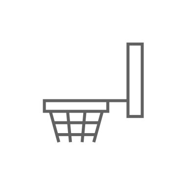 Basketbol potası çizgisi simgesi.