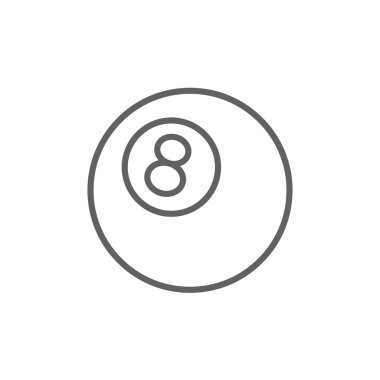 Bilardo topu çizgisi simgesi.