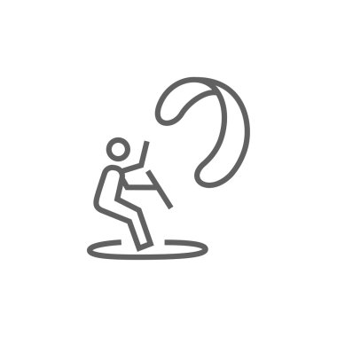 Uçurtma sörf satırı simgesi.