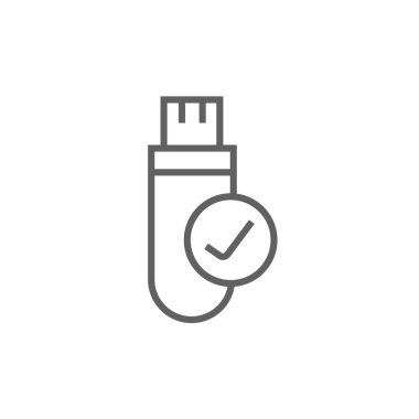 USB flash sürücü satırı simgesi.