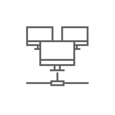 Bilgisayar ağ satırı simgesi.