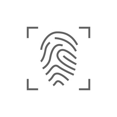 Parmak izi tarama satırı simgesi.