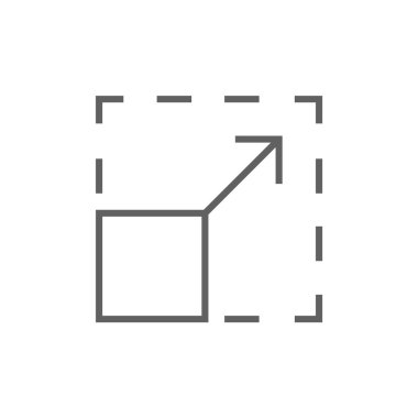 Ölçeklenebilirlik çizgisi simgesi.