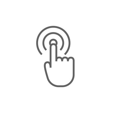 Touch screen gesture line icon.
