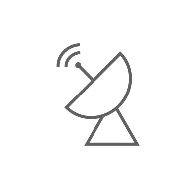 Radar uydu çanağı satırı simgesi.