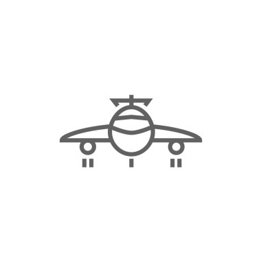 Uçak çizgisi simgesi.