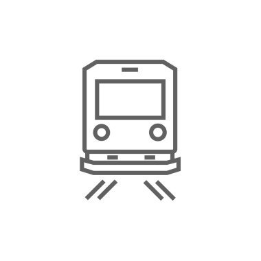 Arkadan görünüşü tren satırı simgesi.