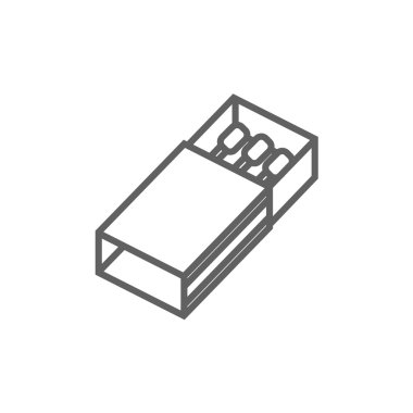 Kibrit kutusu satırı simgesi.