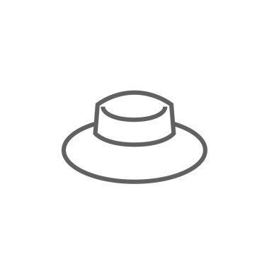 Yaz şapka satırı simgesi.