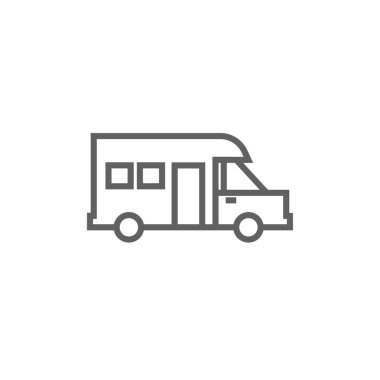 Motorhome line icon. clipart