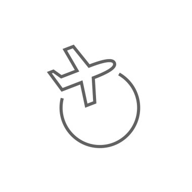 Uçak satırı simgesi tarafından seyahat.