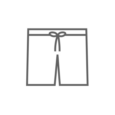 Yüzme şortu çizgi simgesi.