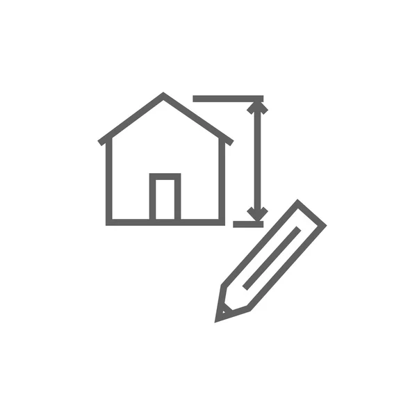 House design line icon. — Stok Vektör