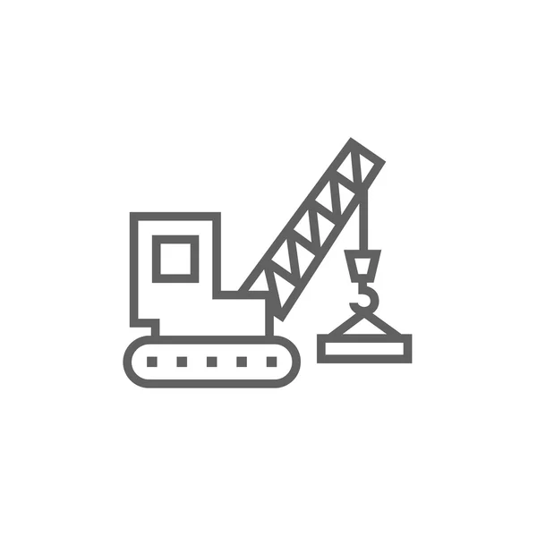 Lifting crane line icon. — Stock Vector