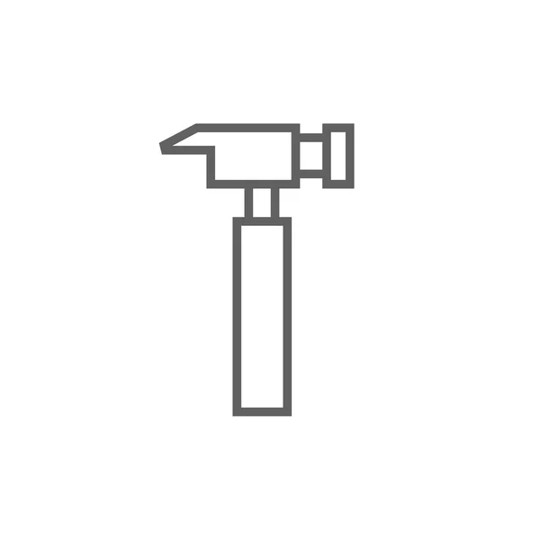 Icona della linea del martello . — Vettoriale Stock