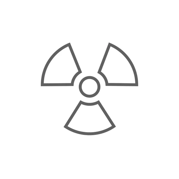 Ionizzazione icona linea segno radiazioni . — Vettoriale Stock