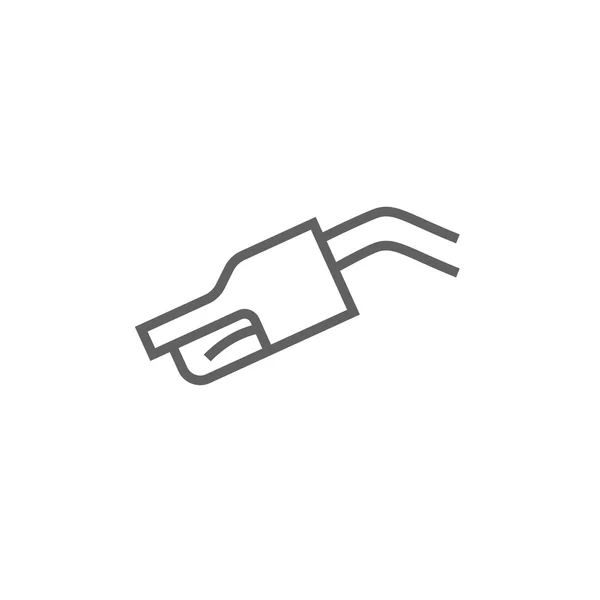 Benzine pomp mondstuk lijn pictogram. — Stockvector