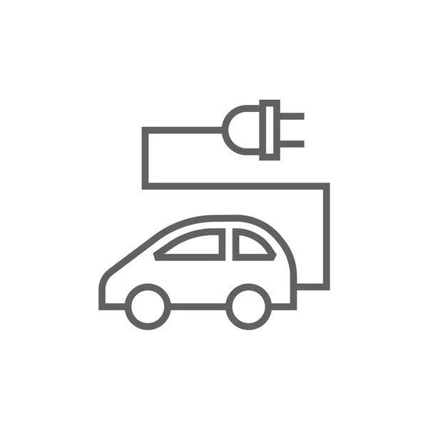 Electric car line icon. — Stock Vector