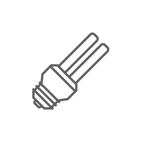 Icono de línea de bombilla de ahorro de energía . — Vector de stock