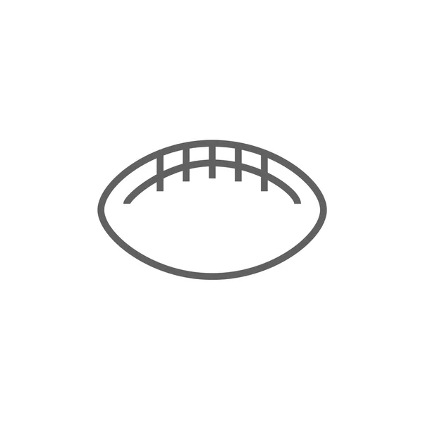 Reugby football ball line icon . — стоковый вектор