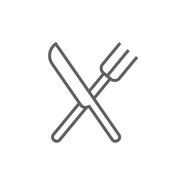 Symbol für Messer und Gabel. — Stockvektor