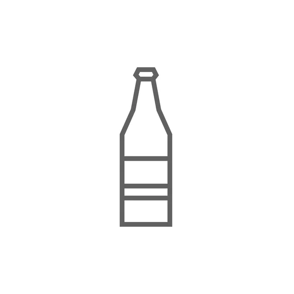 Glazen fles lijn pictogram. — Stockvector