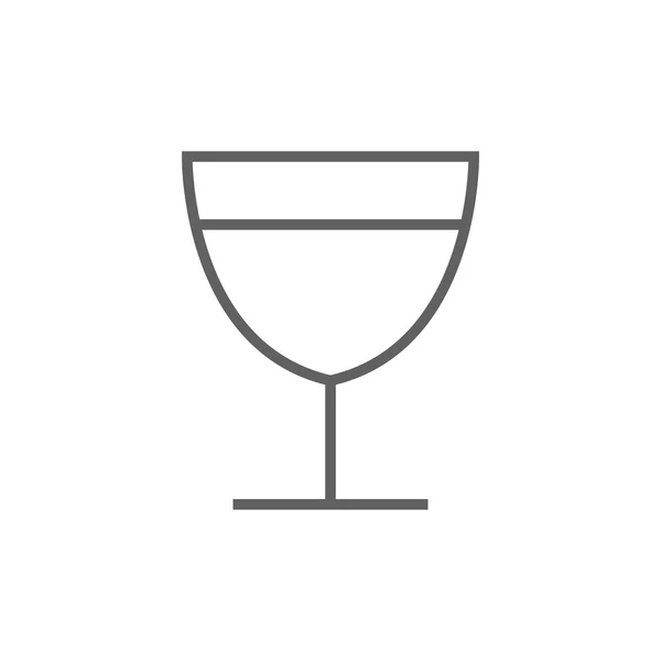 Icono de línea de copa de vino. — Vector de stock