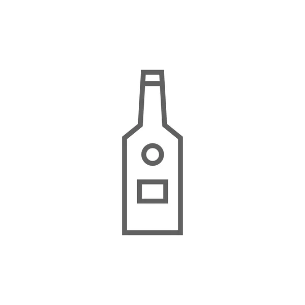 Glazen fles lijn pictogram. — Stockvector