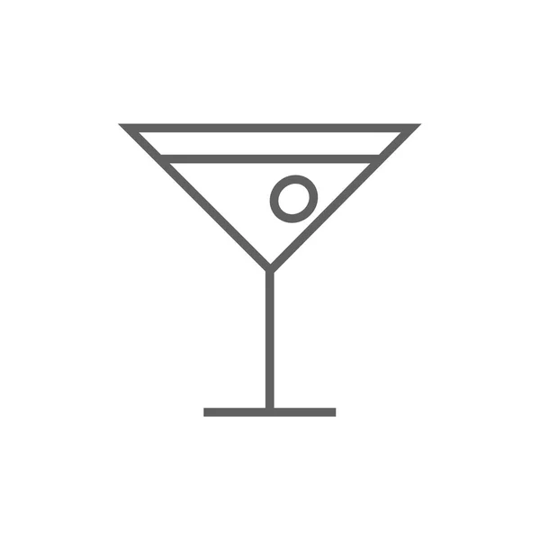 Icono de línea de vidrio de cóctel. — Vector de stock