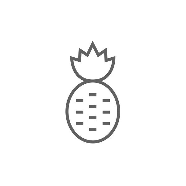 Icône ligne ananas . — Image vectorielle