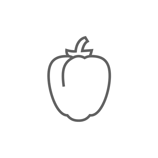 Ligne de poivron icône . — Image vectorielle