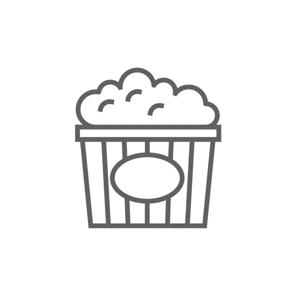 Popcorn lijn pictogram. — Stockvector