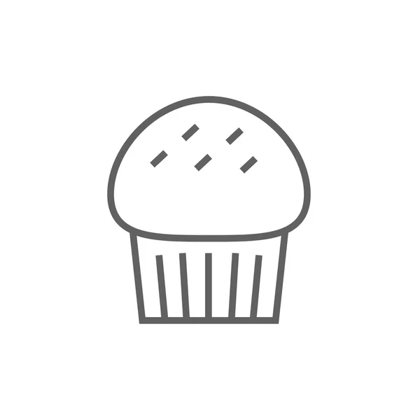 Icona linea cupcake . — Vettoriale Stock