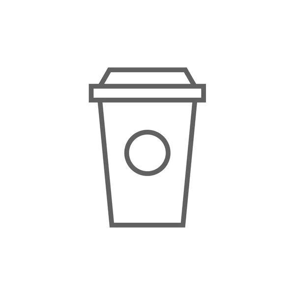 Disposable cup line icon. — Stock Vector