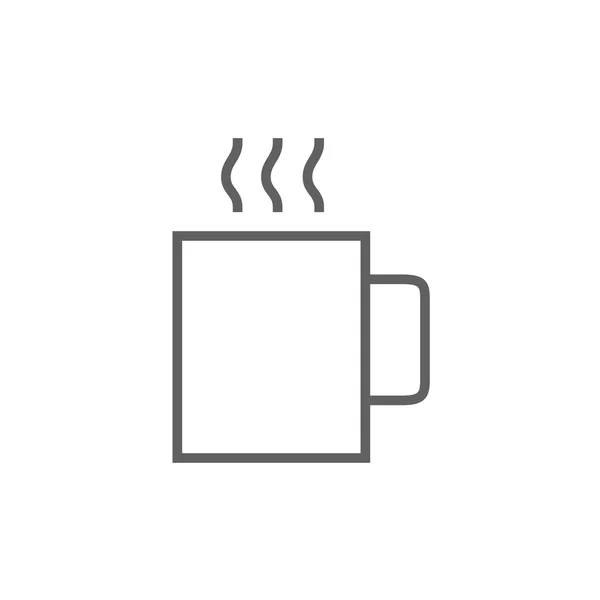 Mug of hot drink line icon. — Stock Vector