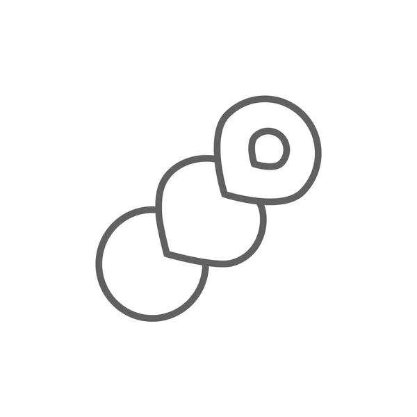 Icono de línea de pan espiral . — Vector de stock